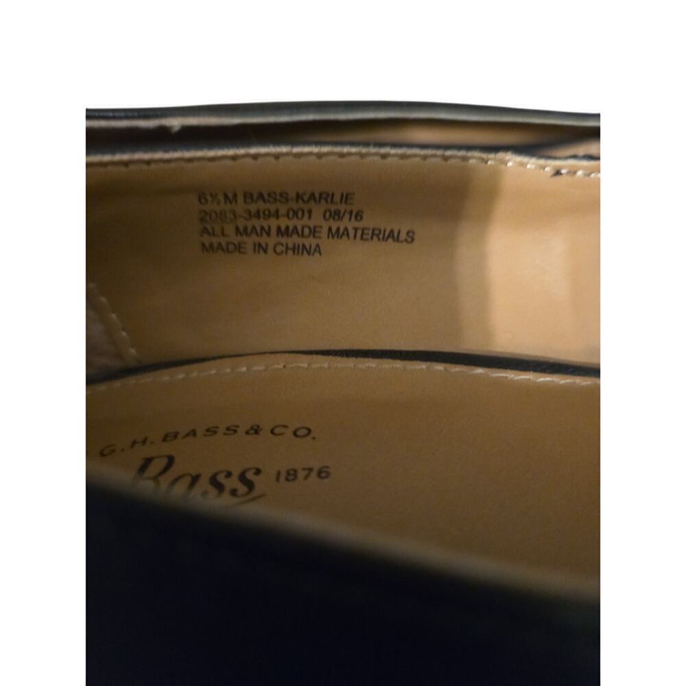 G.H Bass Co Shoes Womens 7.5 M Bass-Karlie Black Slip On Wedge - Picture 9 of 9
